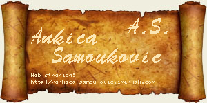 Ankica Samouković vizit kartica